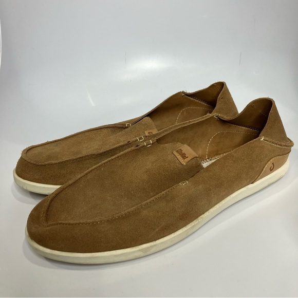 Olukai Nalukai Kala slip on shoes loafers tan brown men’s size 13 casual trendy - Picture 4 of 11